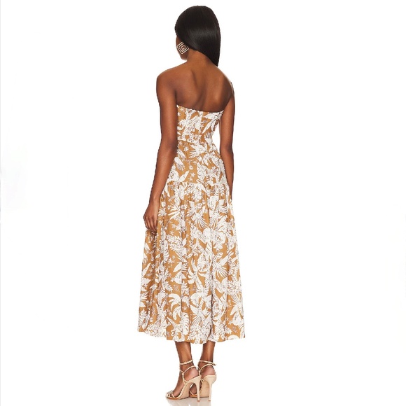 Shona Joy Kiana Strapless Rouched Midi Dress size S - Picture 8 of 11